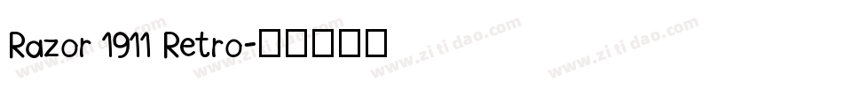 Razor 1911 Retro字体转换